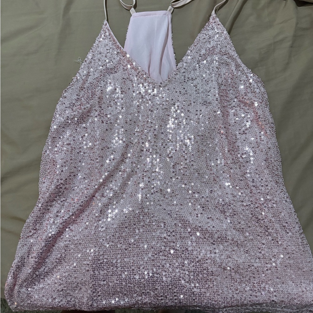 Amazon Pink Sequin Blouse
